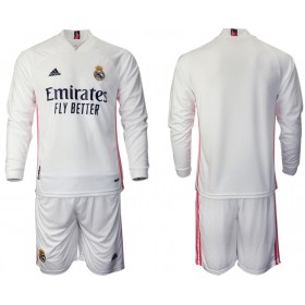 Camisolas de futebol Real Madrid Criança Equipamento Principal 2020/21 Manga Comprida